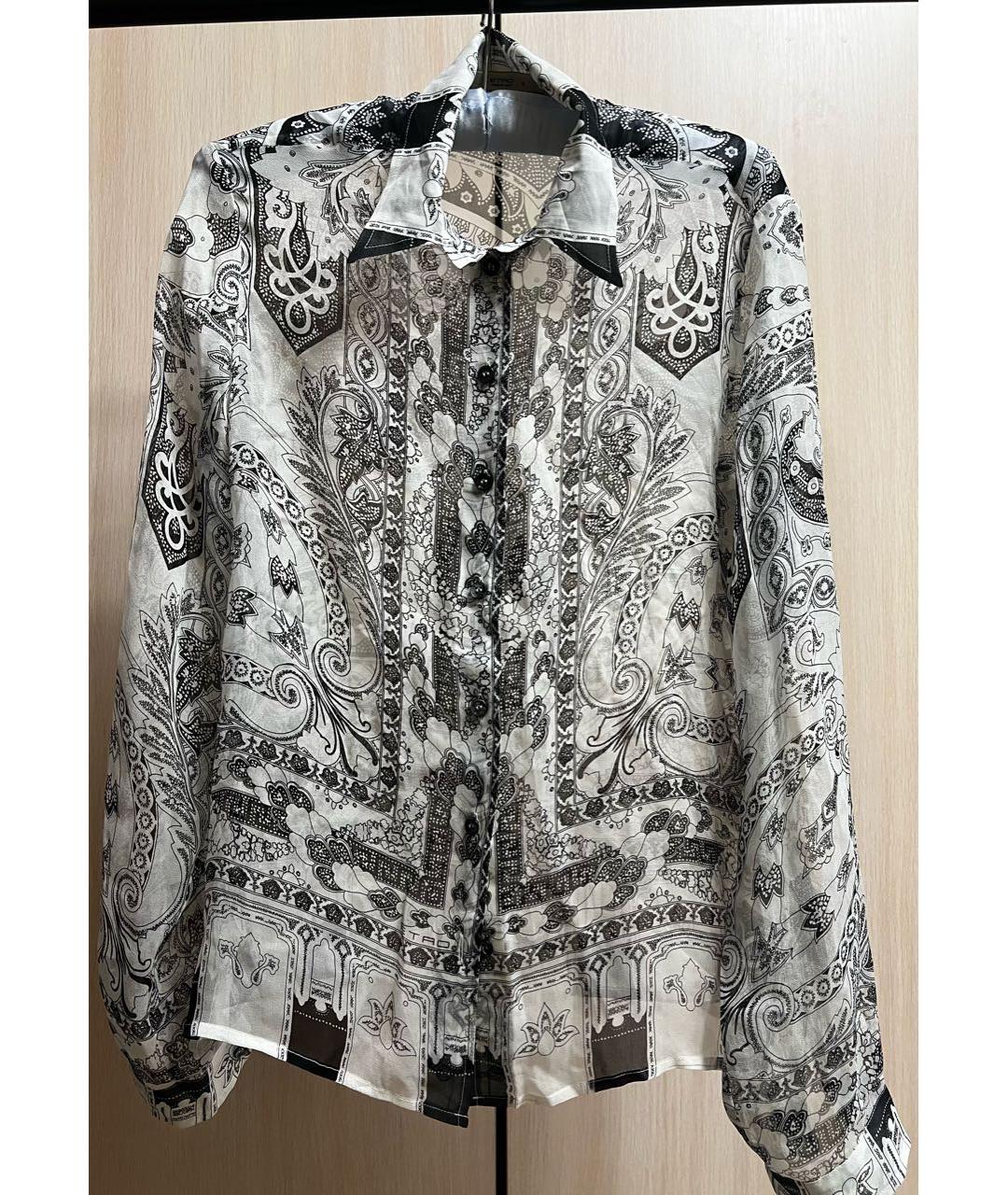 ETRO Серая шелковая рубашка, фото 7