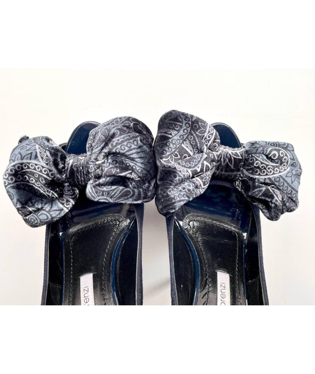 GIAN MARCO LORENZI Темно-синие замшевые туфли, фото 6