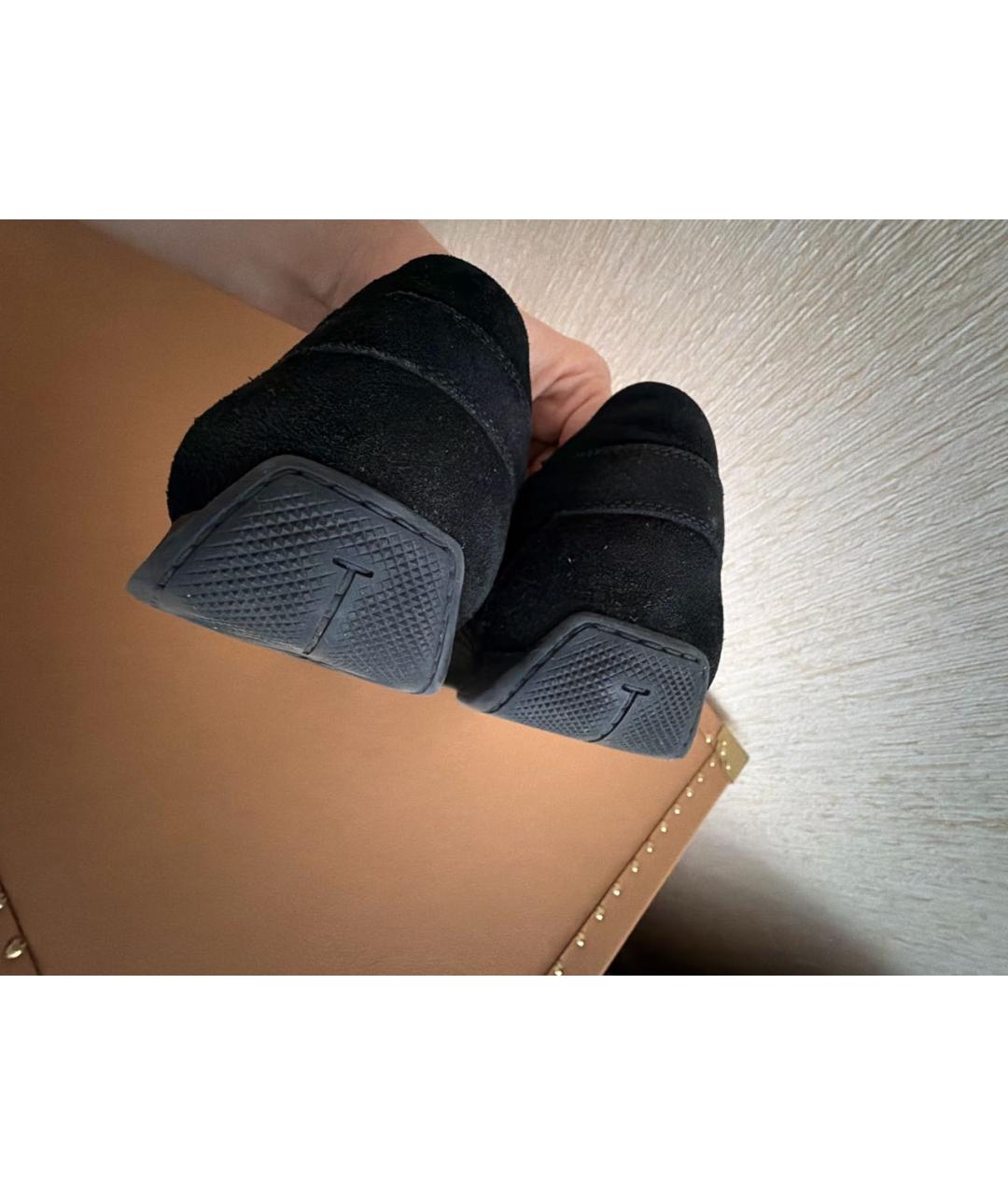 LOUIS VUITTON Черные замшевые низкие кроссовки / кеды, фото 6