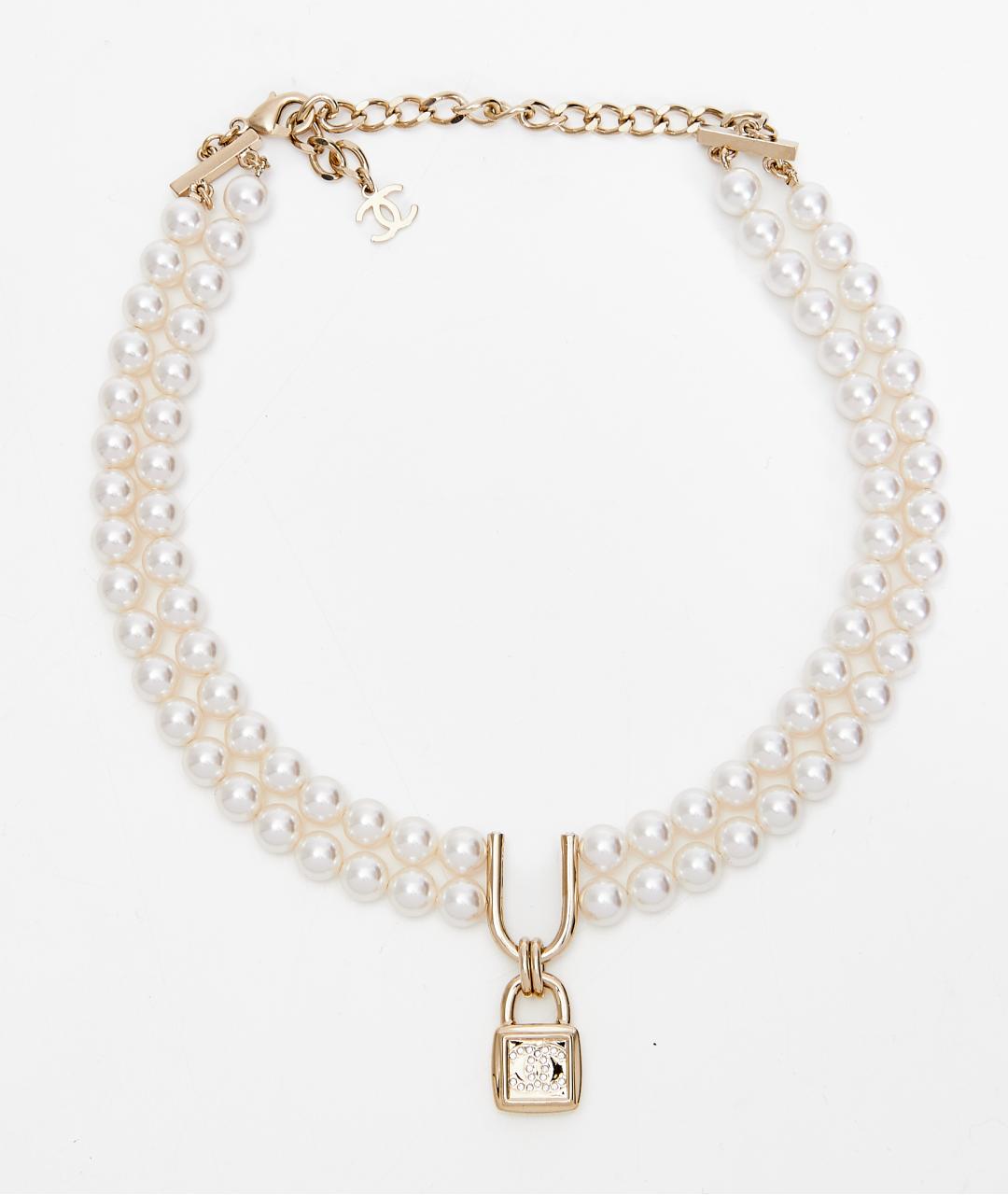 CHANEL Белый жемчужный чокер, фото 4