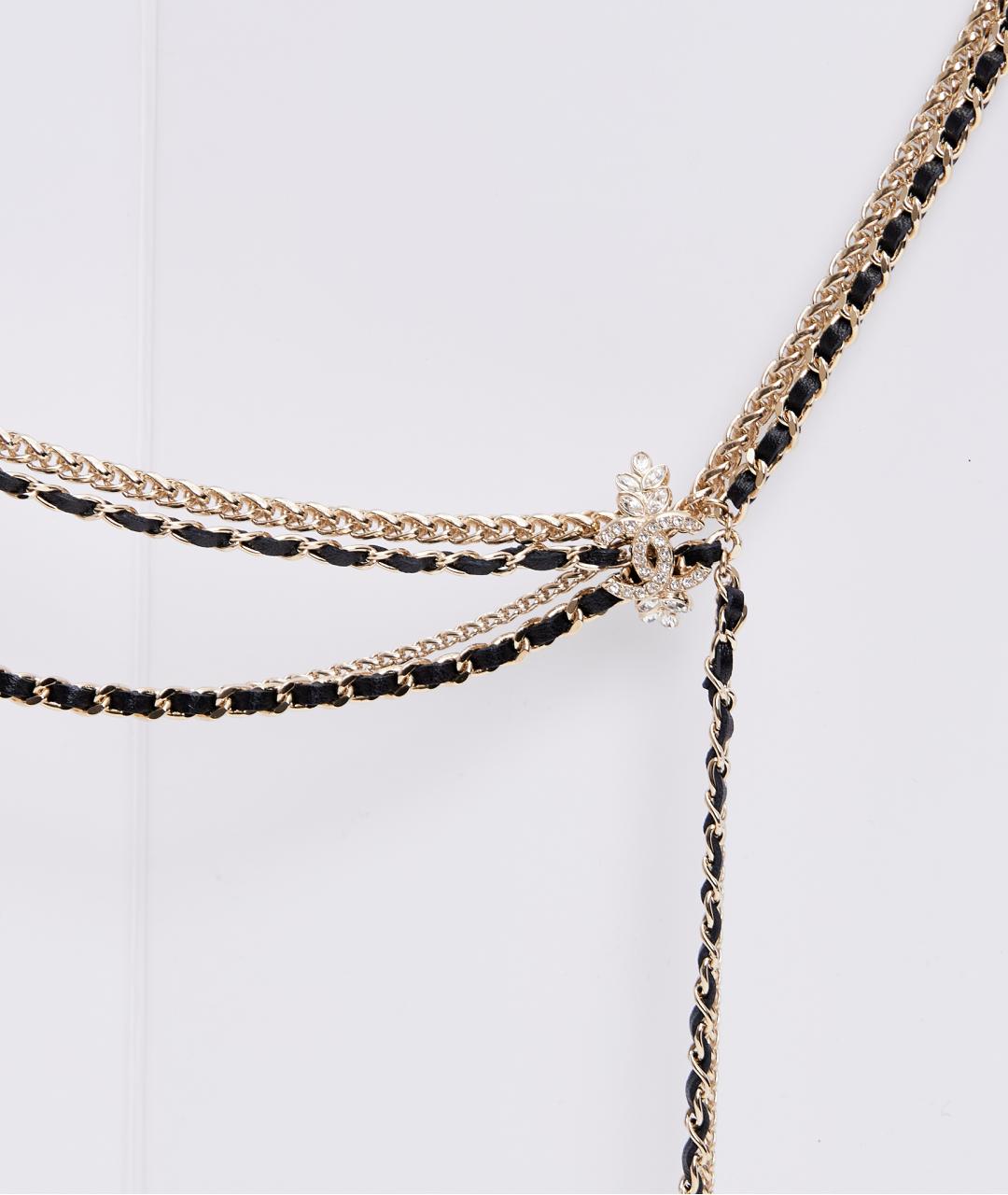 CHANEL Золотой кожаный ремень, фото 5