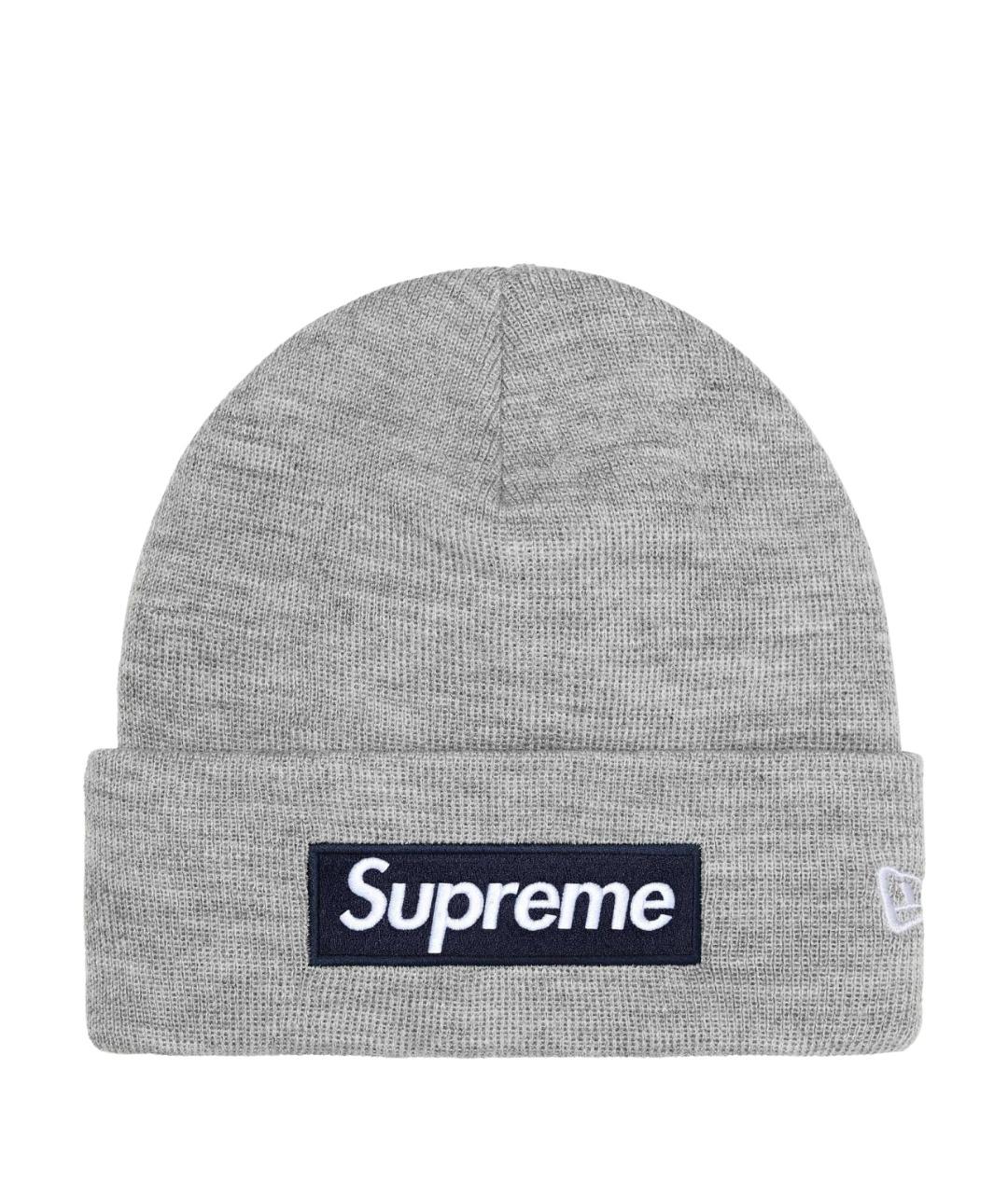SUPREME Серая шапка, фото 1