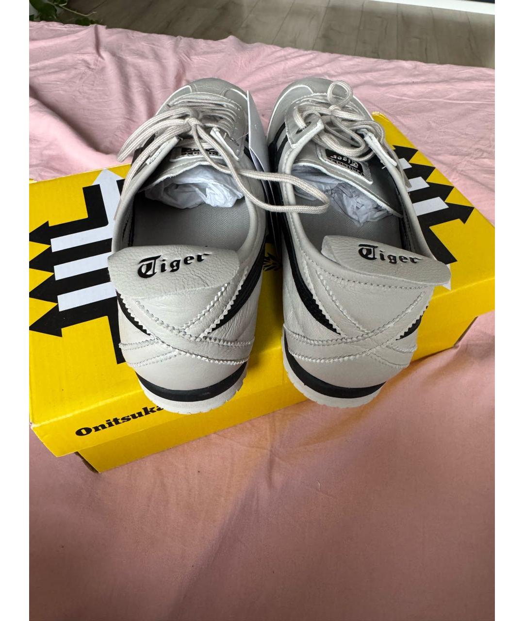 ONITSUKA TIGER Бежевые кожаные кеды, фото 4