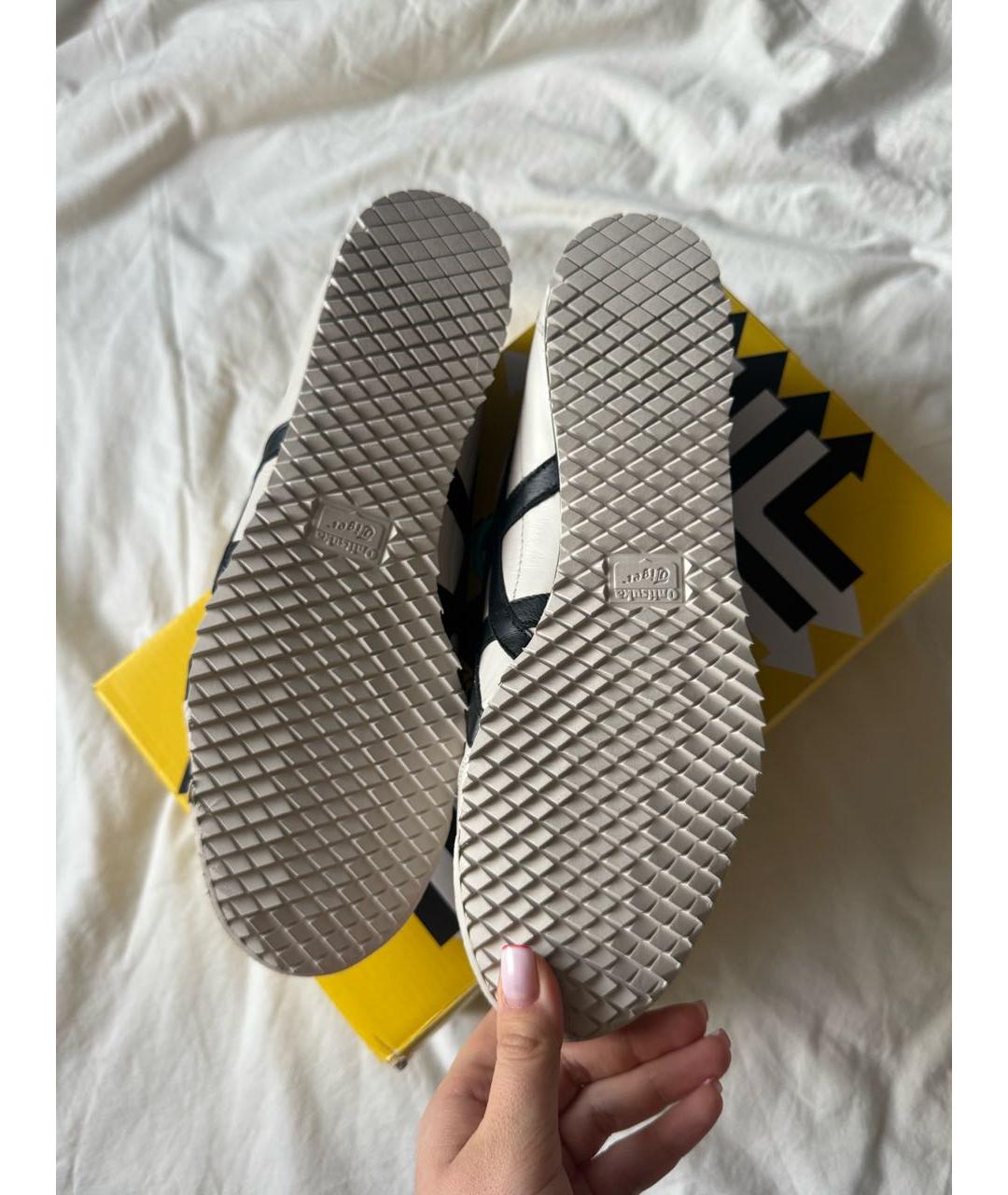 ONITSUKA TIGER Бежевые кожаные кеды, фото 8