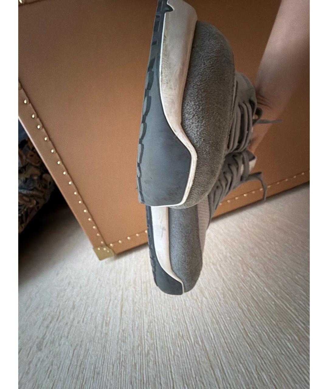 BRUNELLO CUCINELLI Серые текстильные низкие кроссовки / кеды, фото 5