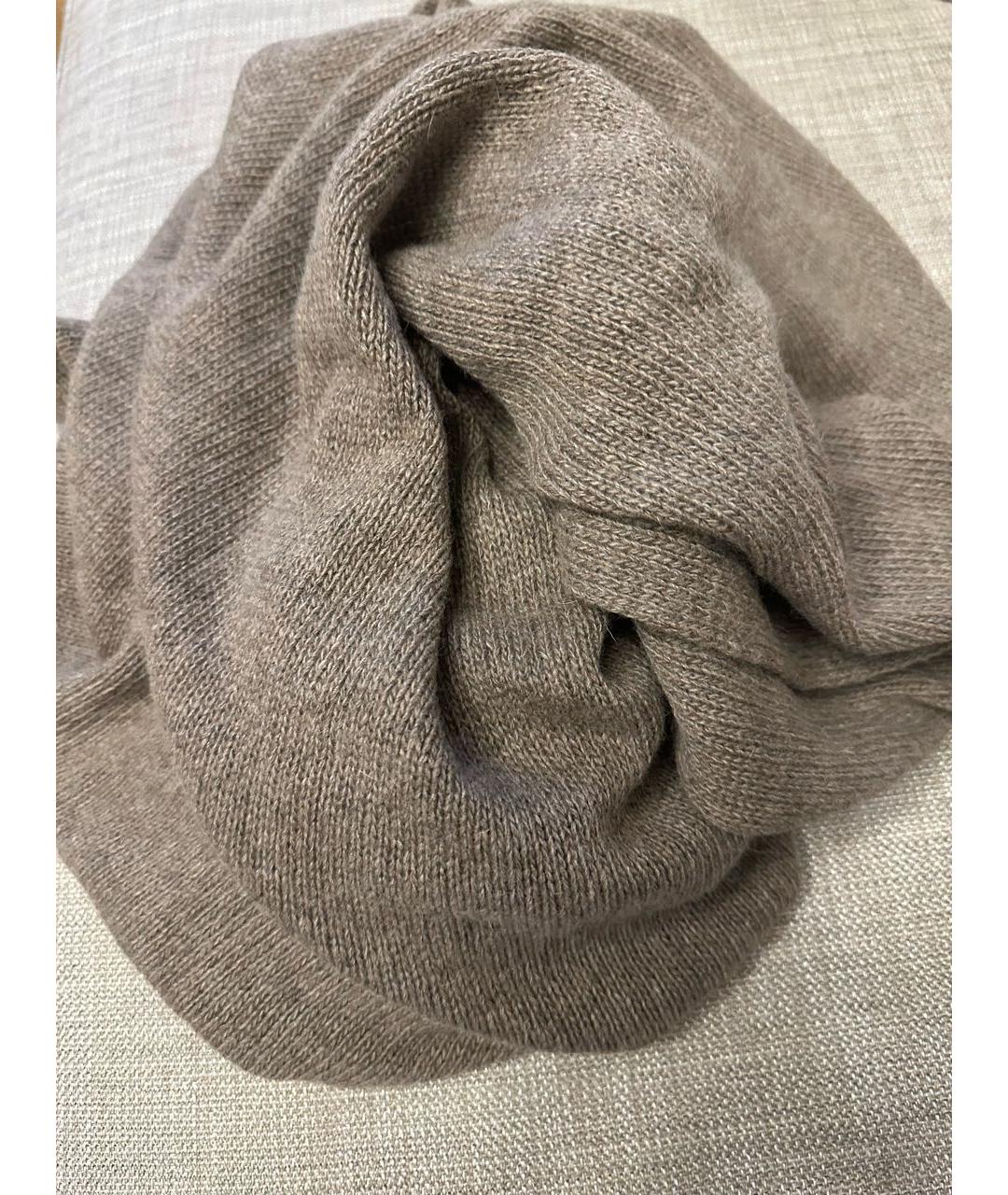 ERMANNO SCERVINO Серый шерстяной шарф, фото 5