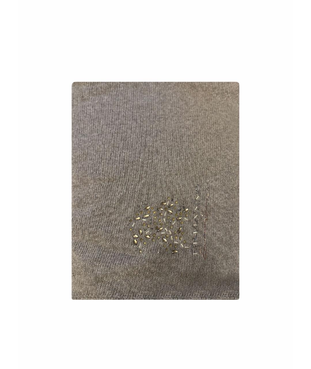 ERMANNO SCERVINO Серый шерстяной шарф, фото 1