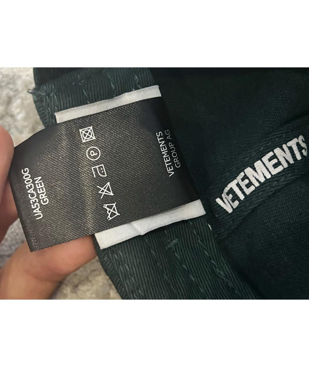 VETEMENTS Зеленая хлопковая кепка/бейсболка, фото 7