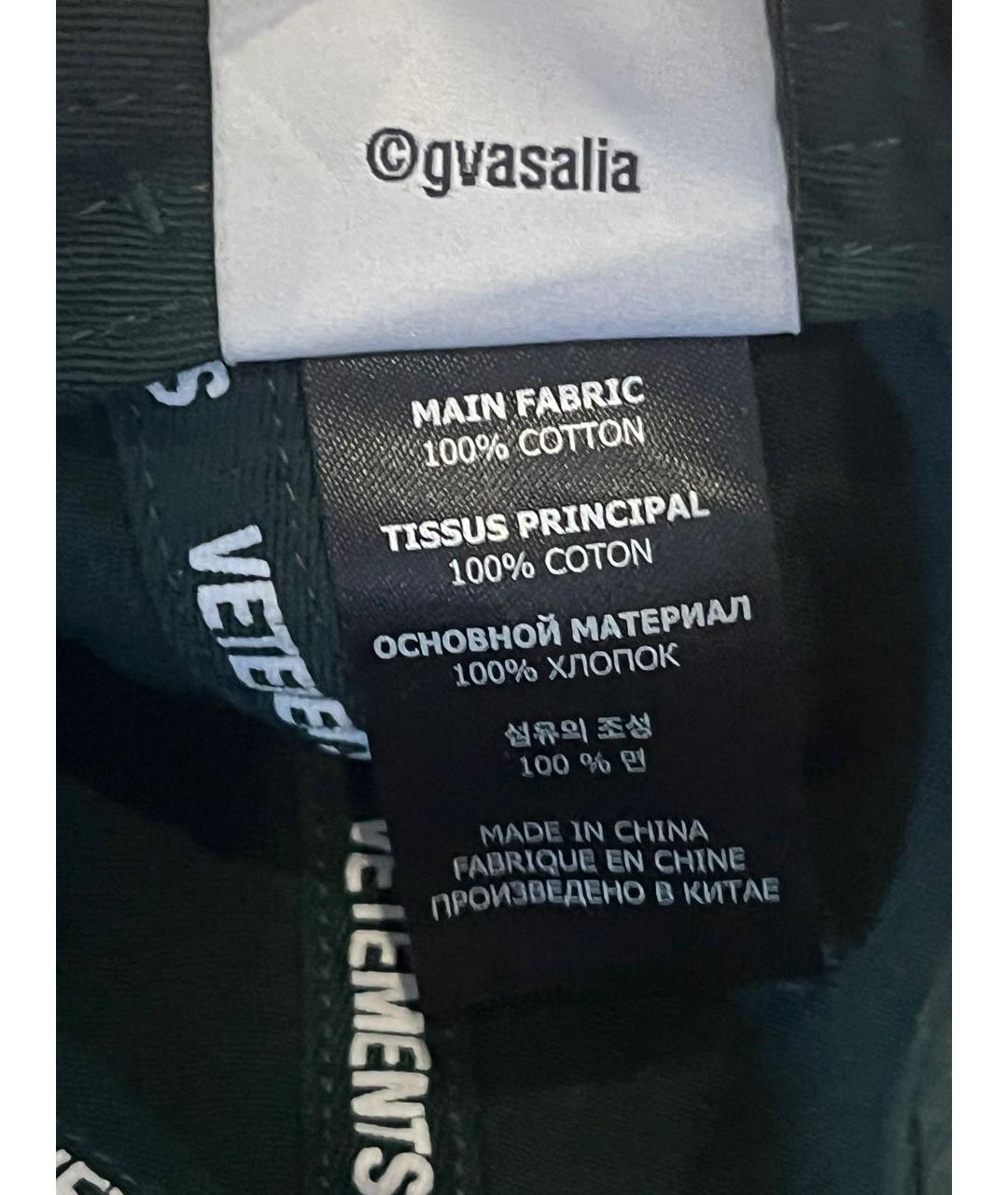 VETEMENTS Зеленая хлопковая кепка/бейсболка, фото 6