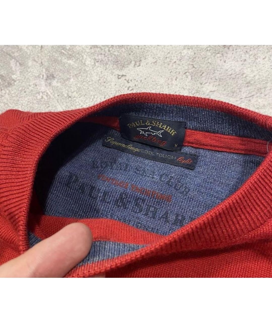 PAUL & SHARK Красный шерстяной джемпер / свитер, фото 4