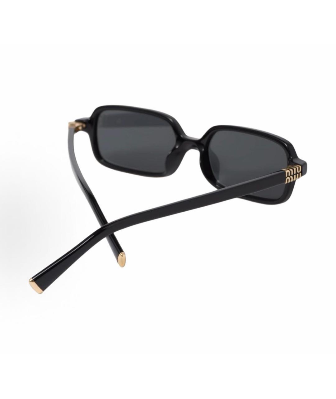MIU MIU Черные пластиковые солнцезащитные очки, фото 5