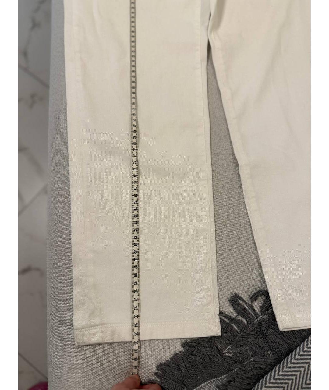 LORO PIANA Белые прямые джинсы, фото 7