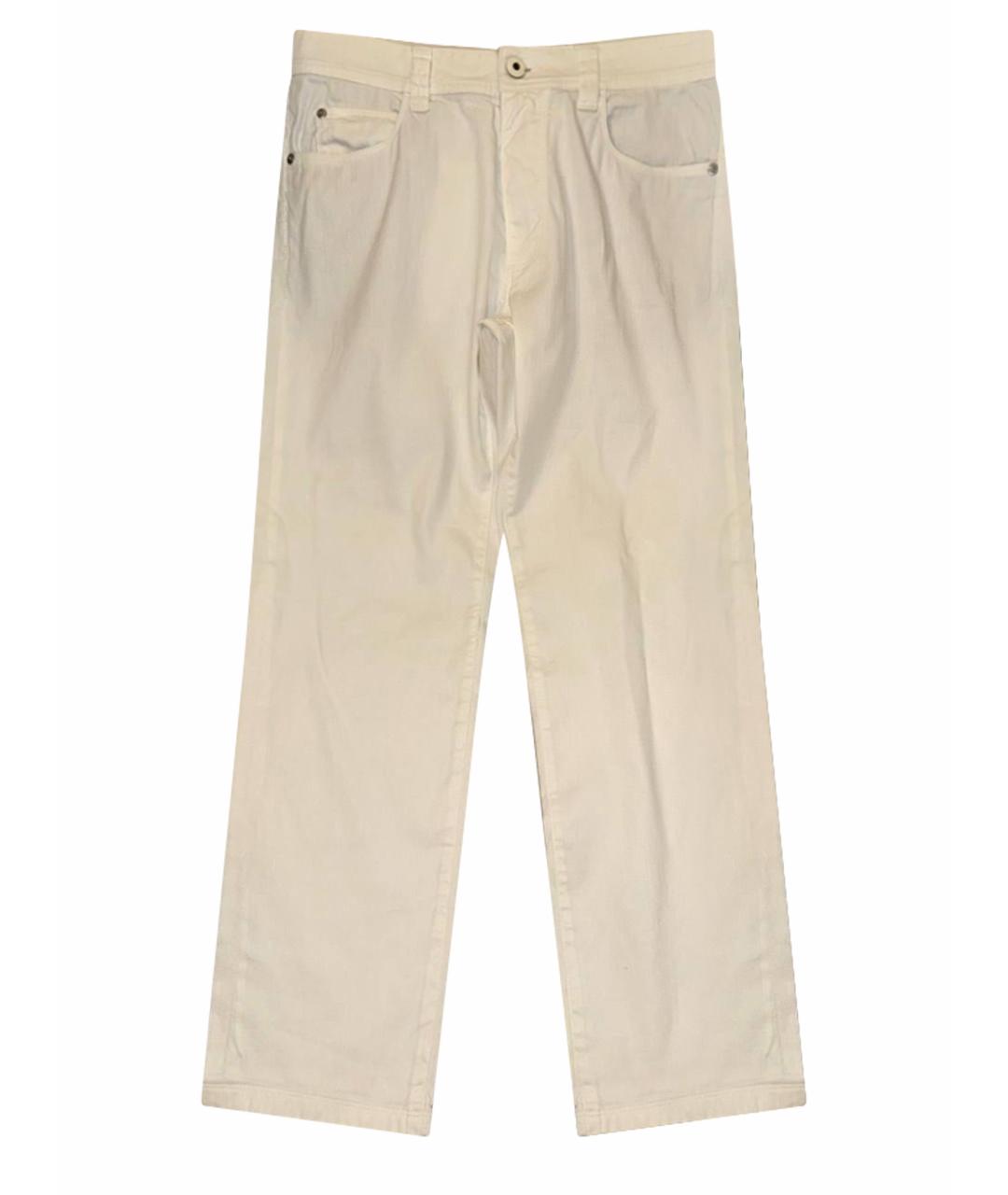 LORO PIANA Белые прямые джинсы, фото 1