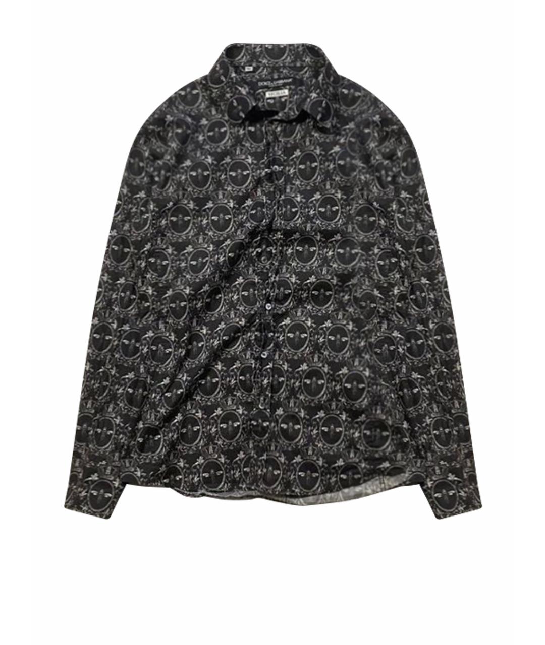 DOLCE&GABBANA Серая хлопковая классическая рубашка, фото 1