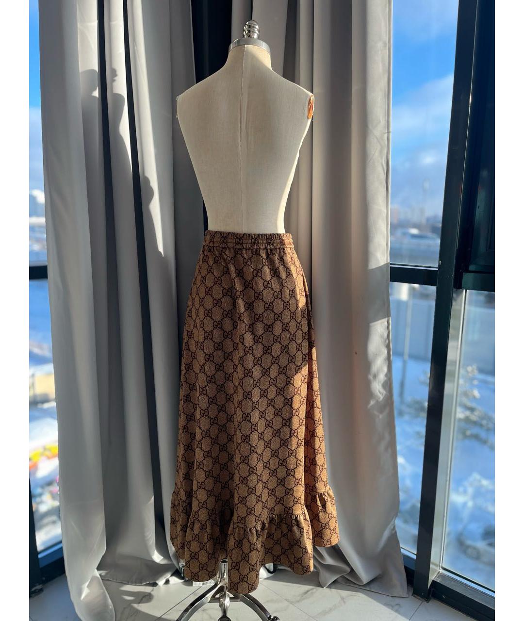 GUCCI Коричневое хлопковое повседневное платье, фото 3