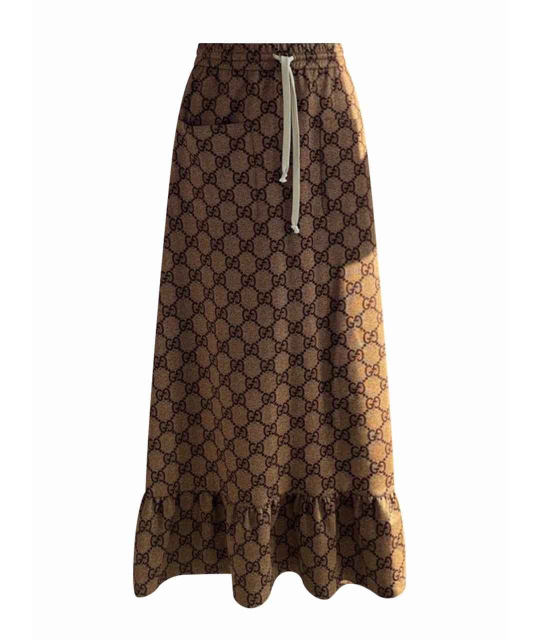 GUCCI Коричневое хлопковое повседневное платье, фото 1