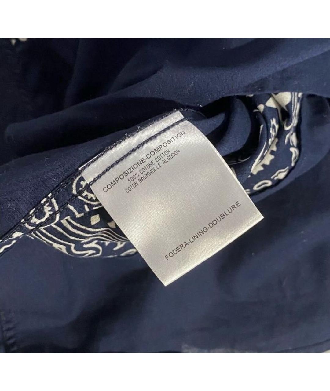 GUCCI Темно-синяя хлопковая классическая рубашка, фото 5