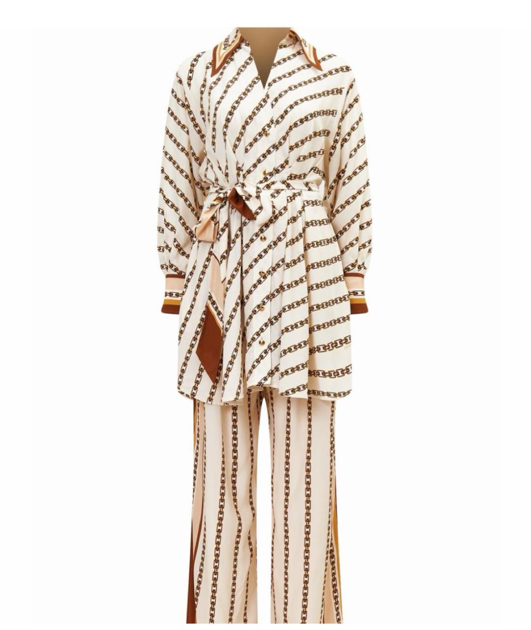 ZIMMERMANN Бежевый шелковый костюм с брюками, фото 7