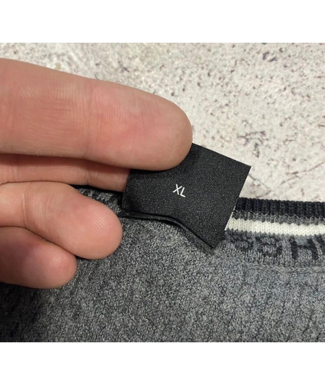 HUGO BOSS Серый шерстяной джемпер / свитер, фото 4