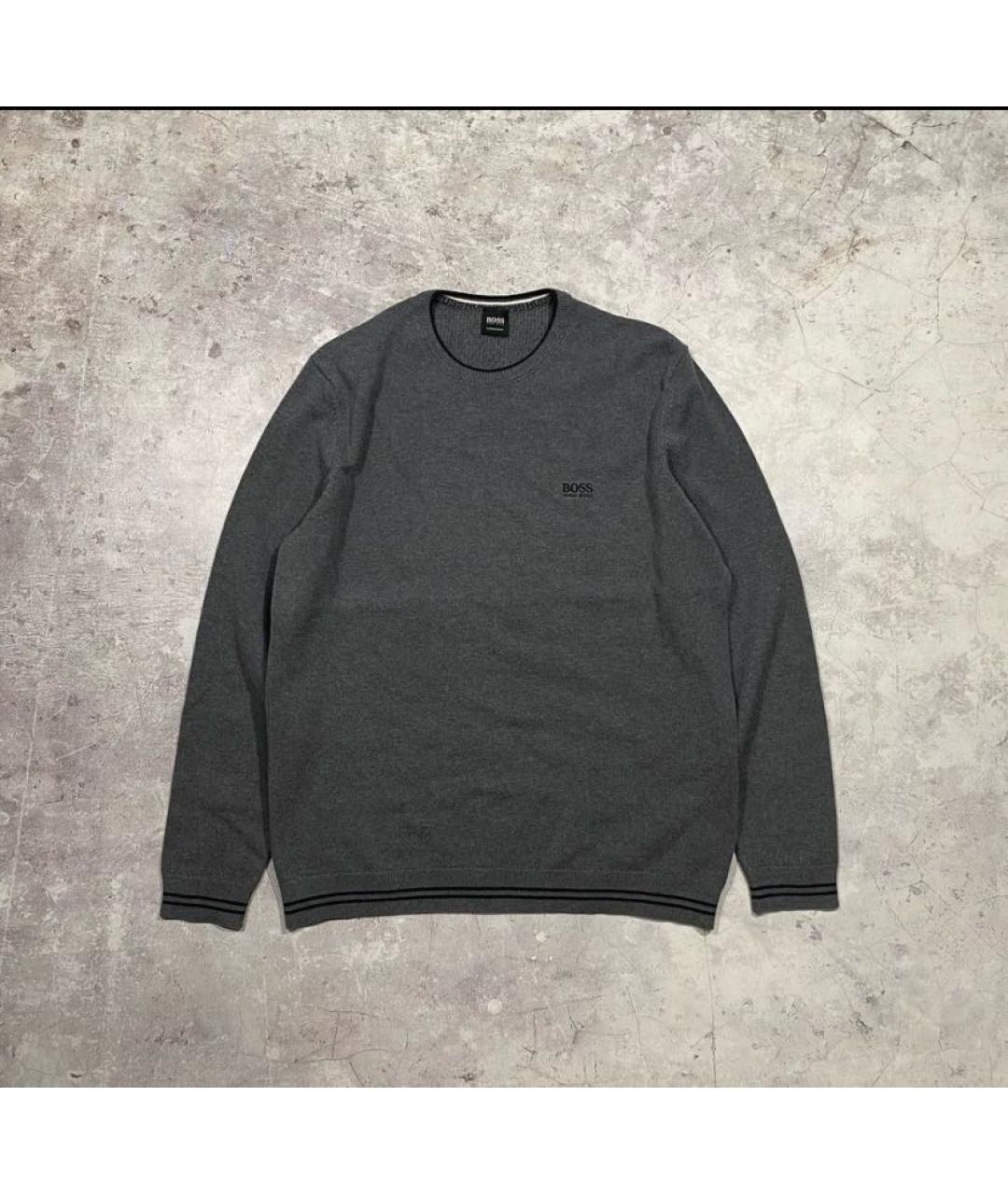 HUGO BOSS Серый шерстяной джемпер / свитер, фото 6