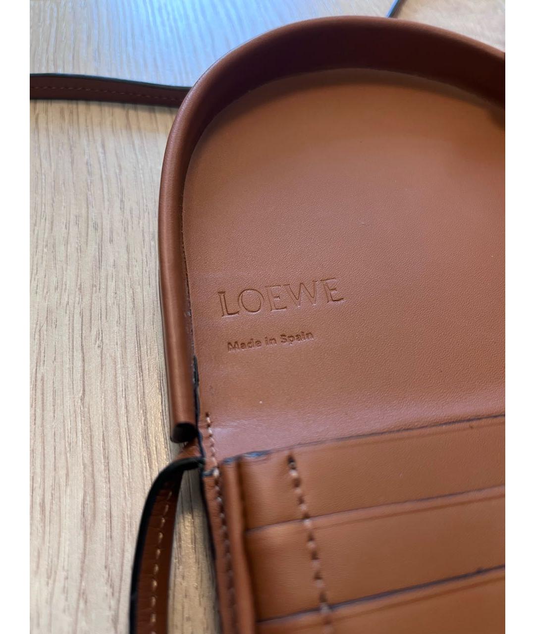 LOEWE Коричневая кожаная сумка через плечо, фото 4