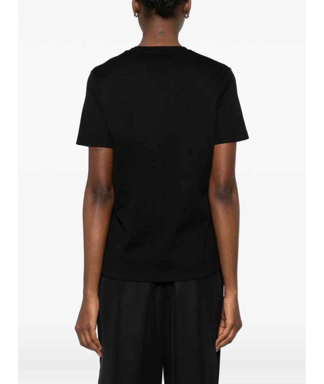 ELISABETTA FRANCHI Черная хлопковая футболка, фото 3