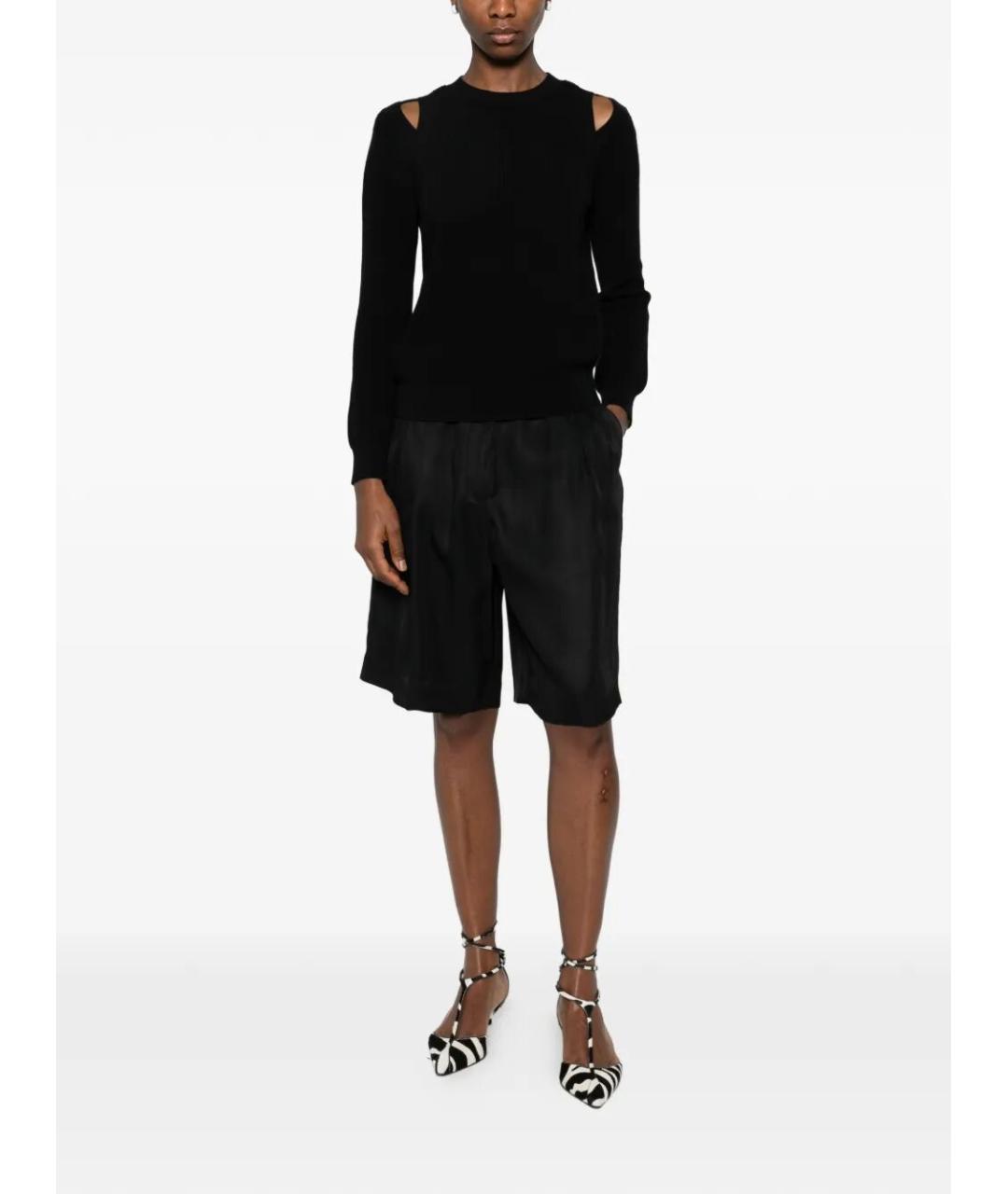 ELISABETTA FRANCHI Черный вискозный джемпер / свитер, фото 2