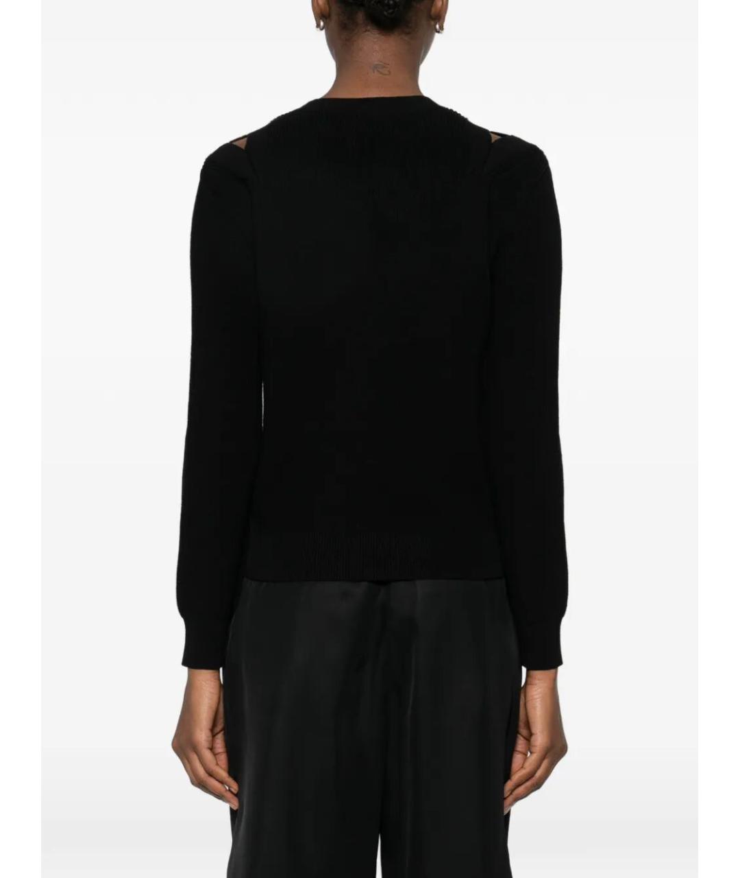 ELISABETTA FRANCHI Черный вискозный джемпер / свитер, фото 3