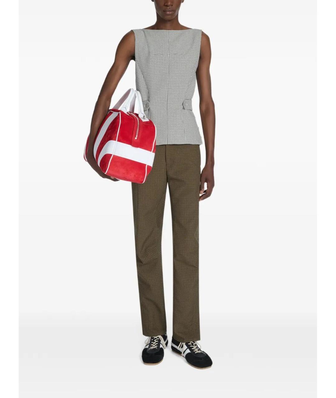 DRIES VAN NOTEN Черные замшевые низкие кроссовки / кеды, фото 4