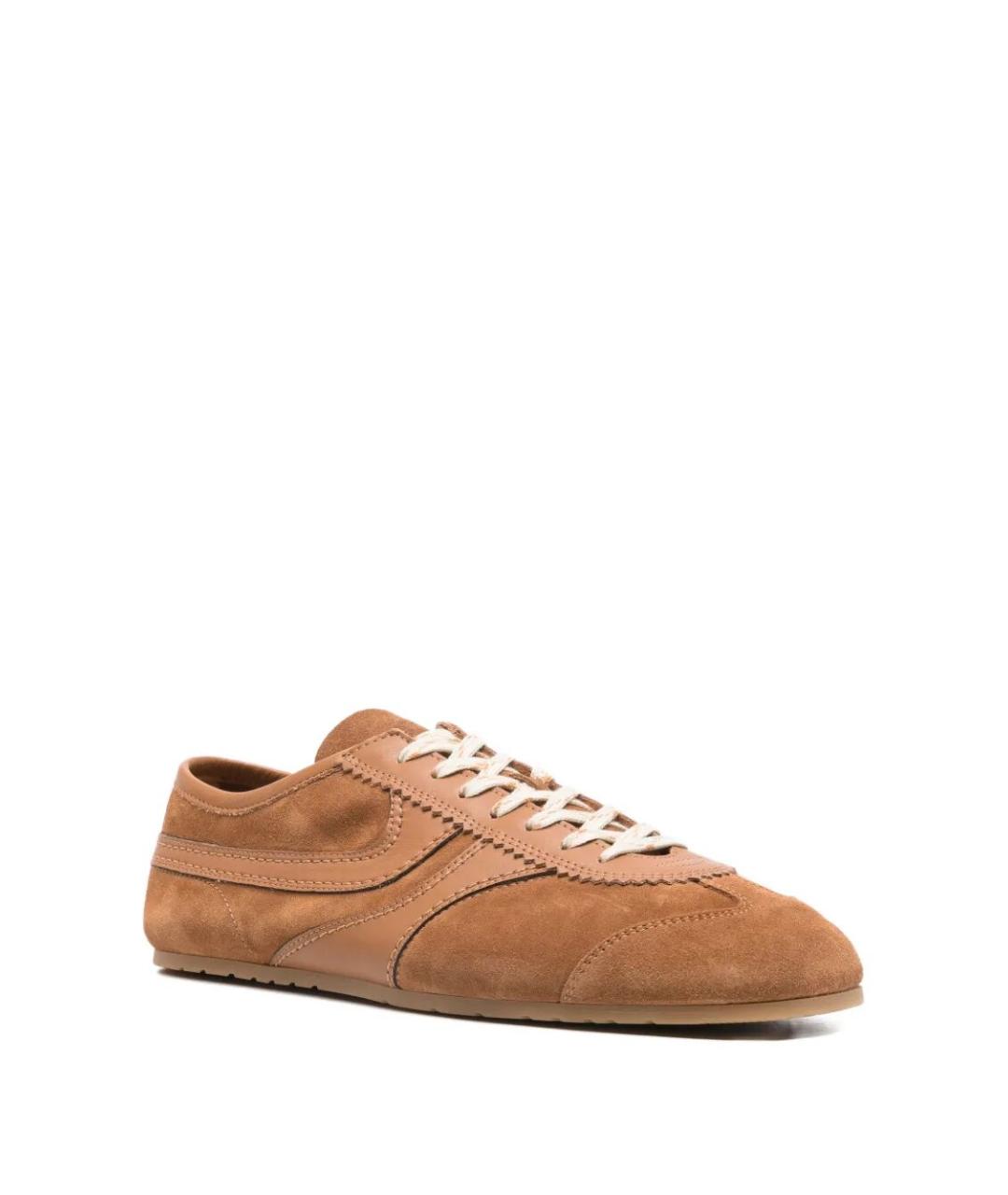 DRIES VAN NOTEN Зеленые кожаные низкие кроссовки / кеды, фото 3