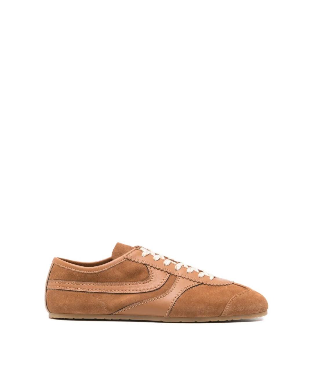 DRIES VAN NOTEN Зеленые кожаные низкие кроссовки / кеды, фото 1