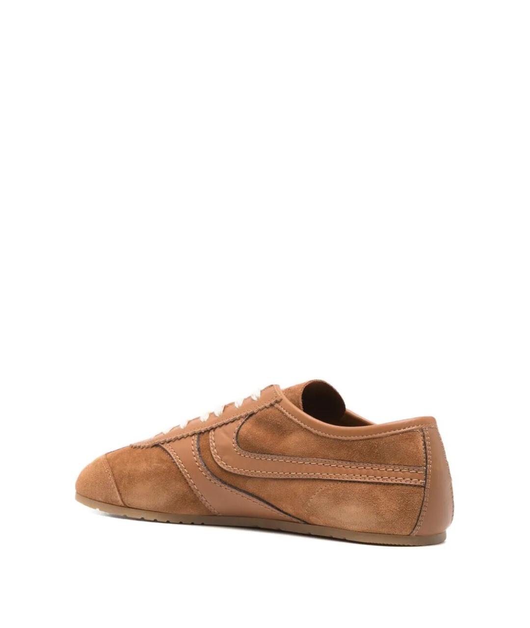 DRIES VAN NOTEN Зеленые кожаные низкие кроссовки / кеды, фото 4