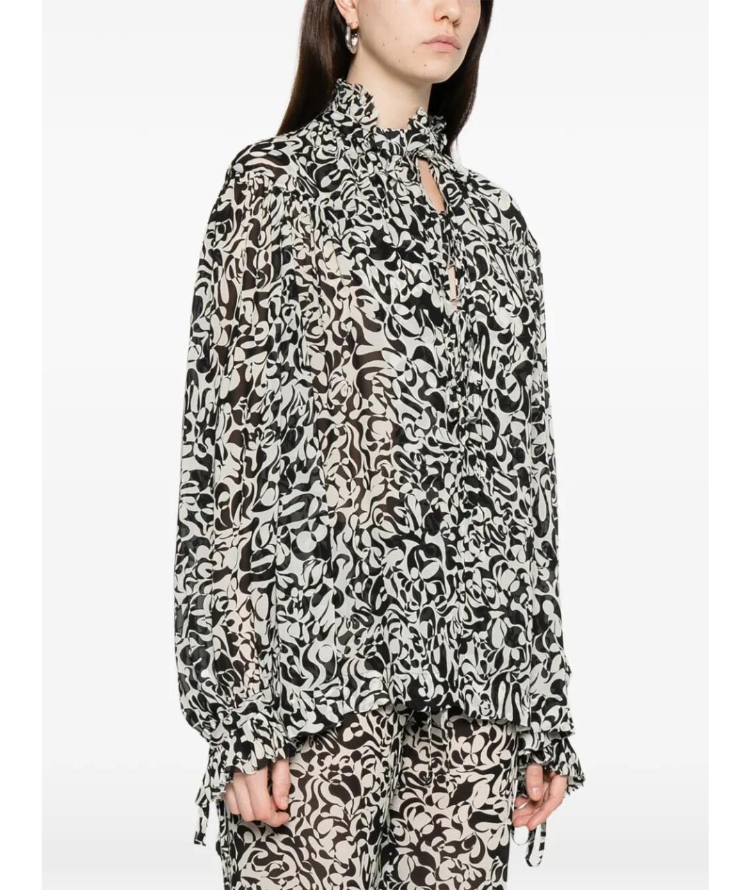 DRIES VAN NOTEN Черная вискозная блузы, фото 3