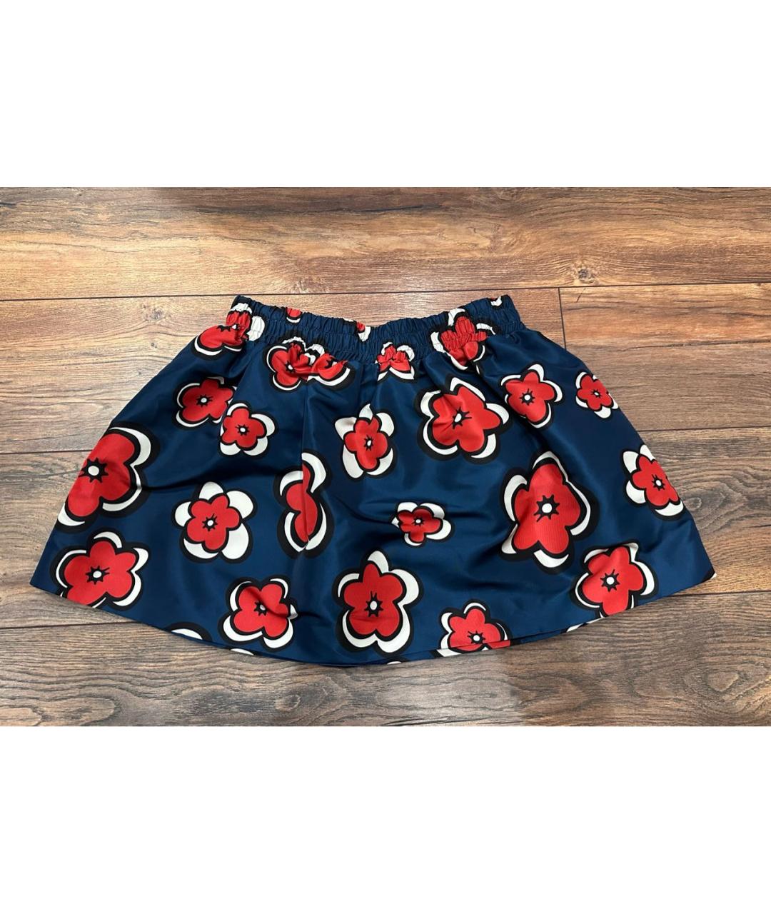 RED VALENTINO Мульти полиэстеровая юбка мини, фото 2