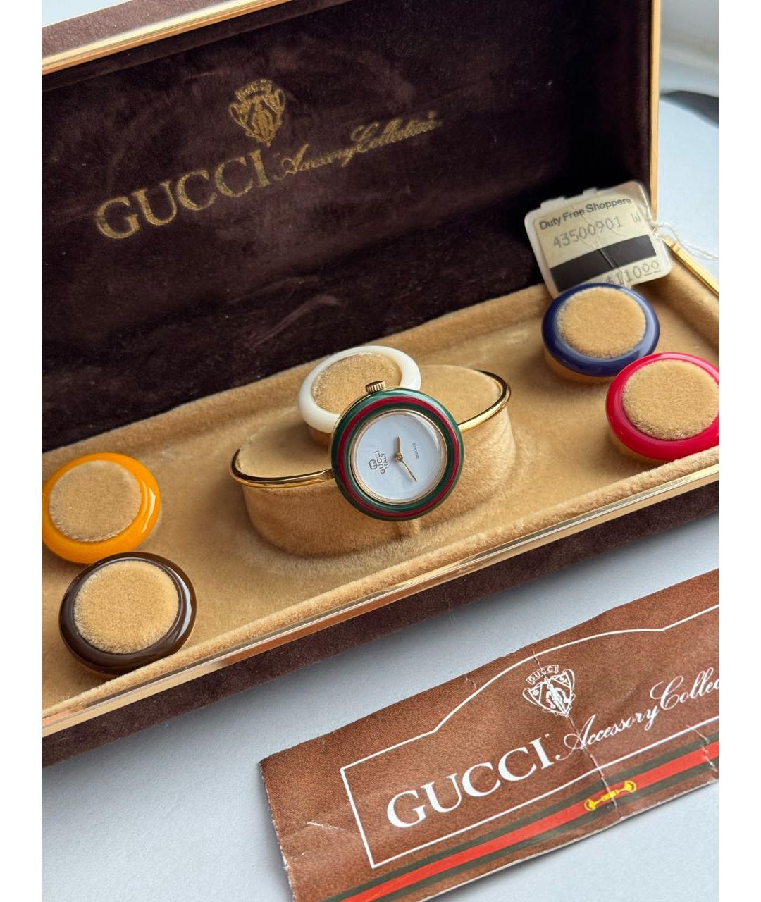 GUCCI Золотые позолоченные часы, фото 4