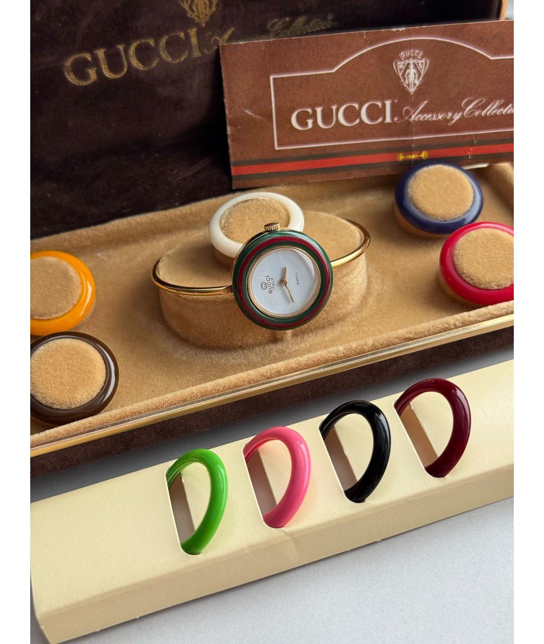 GUCCI Золотые позолоченные часы, фото 3