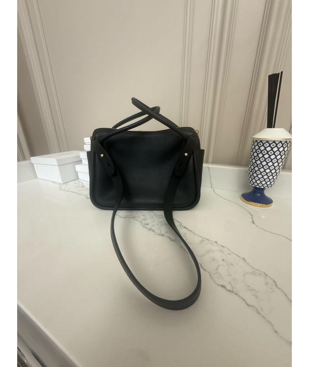 PRADA Черная кожаная сумка с короткими ручками, фото 3