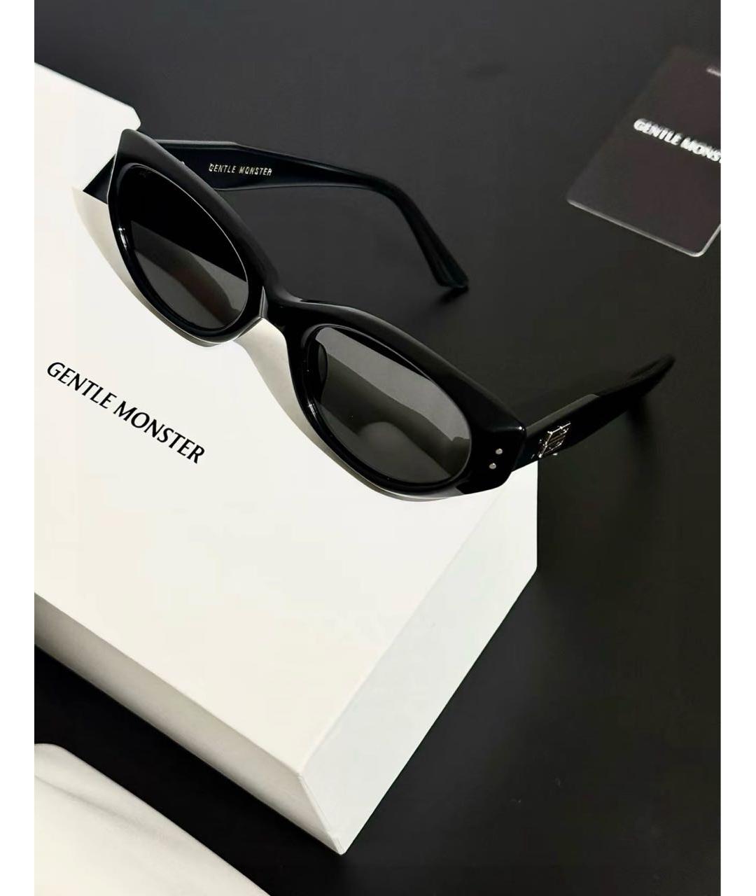 GENTLE MONSTER Черные пластиковые солнцезащитные очки, фото 5