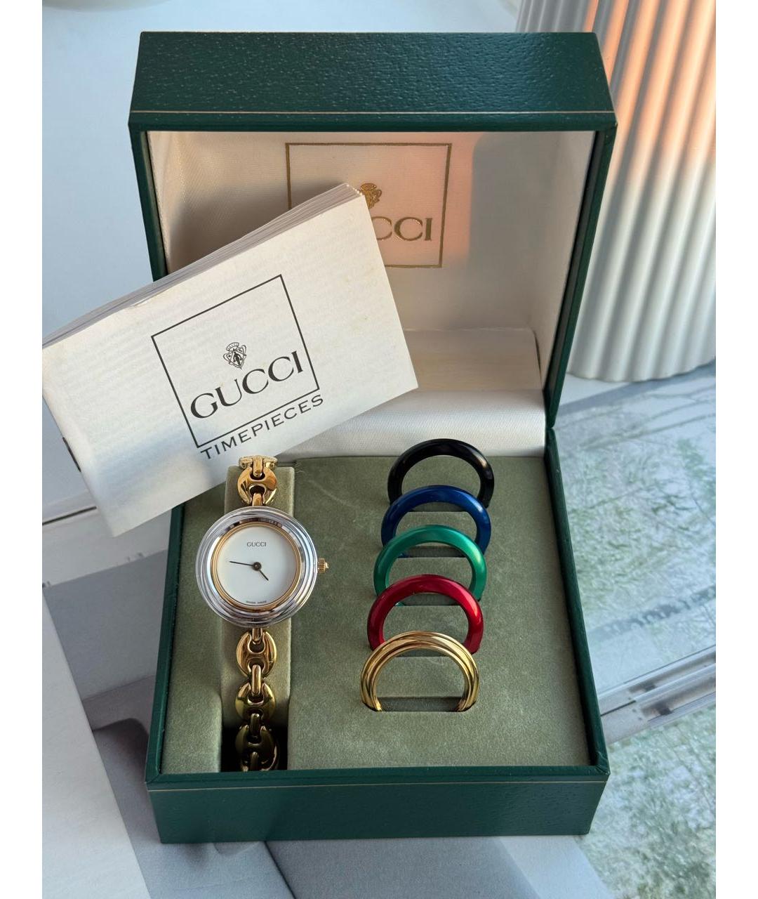 GUCCI Золотые позолоченные часы, фото 2