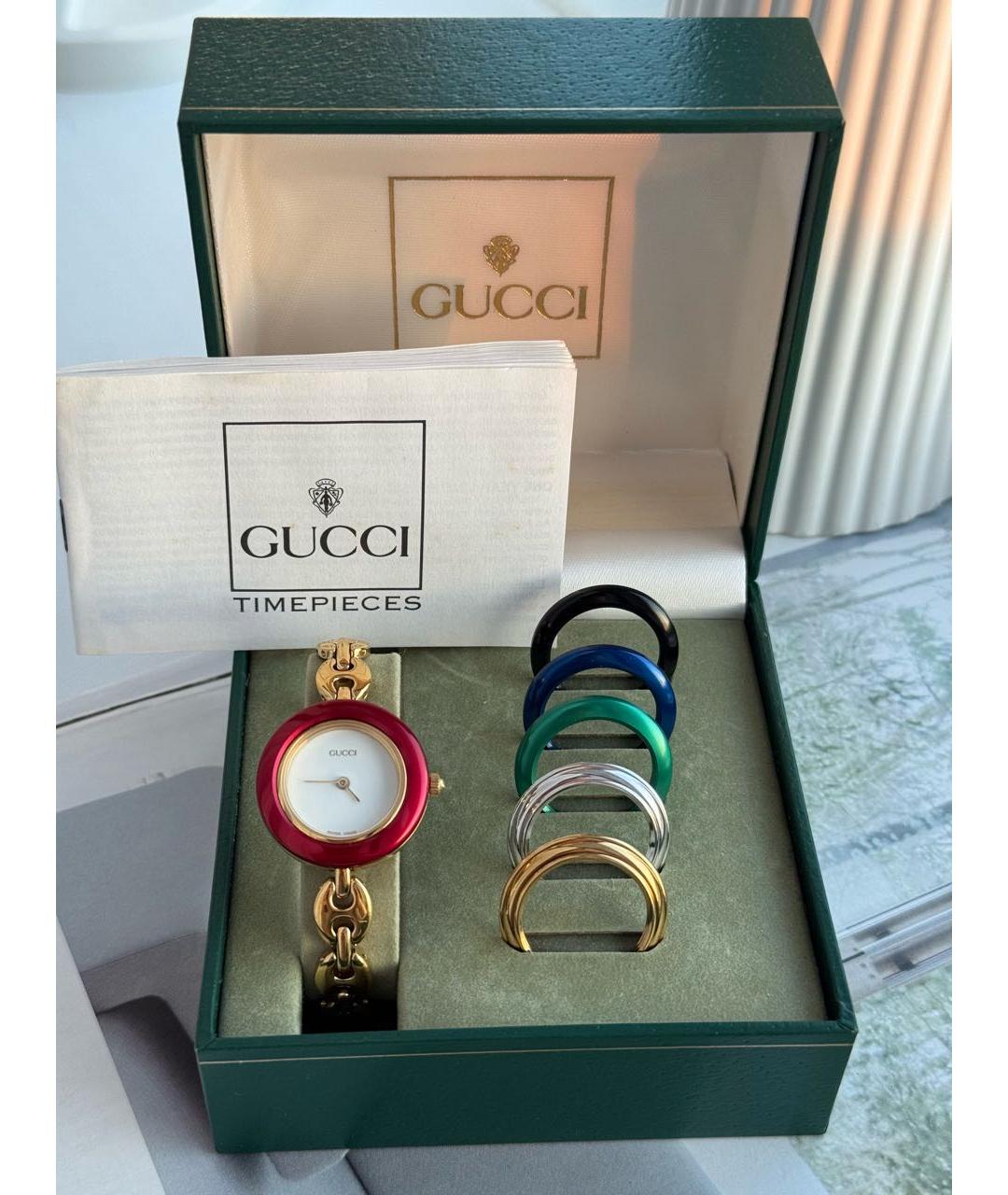 GUCCI Золотые позолоченные часы, фото 3