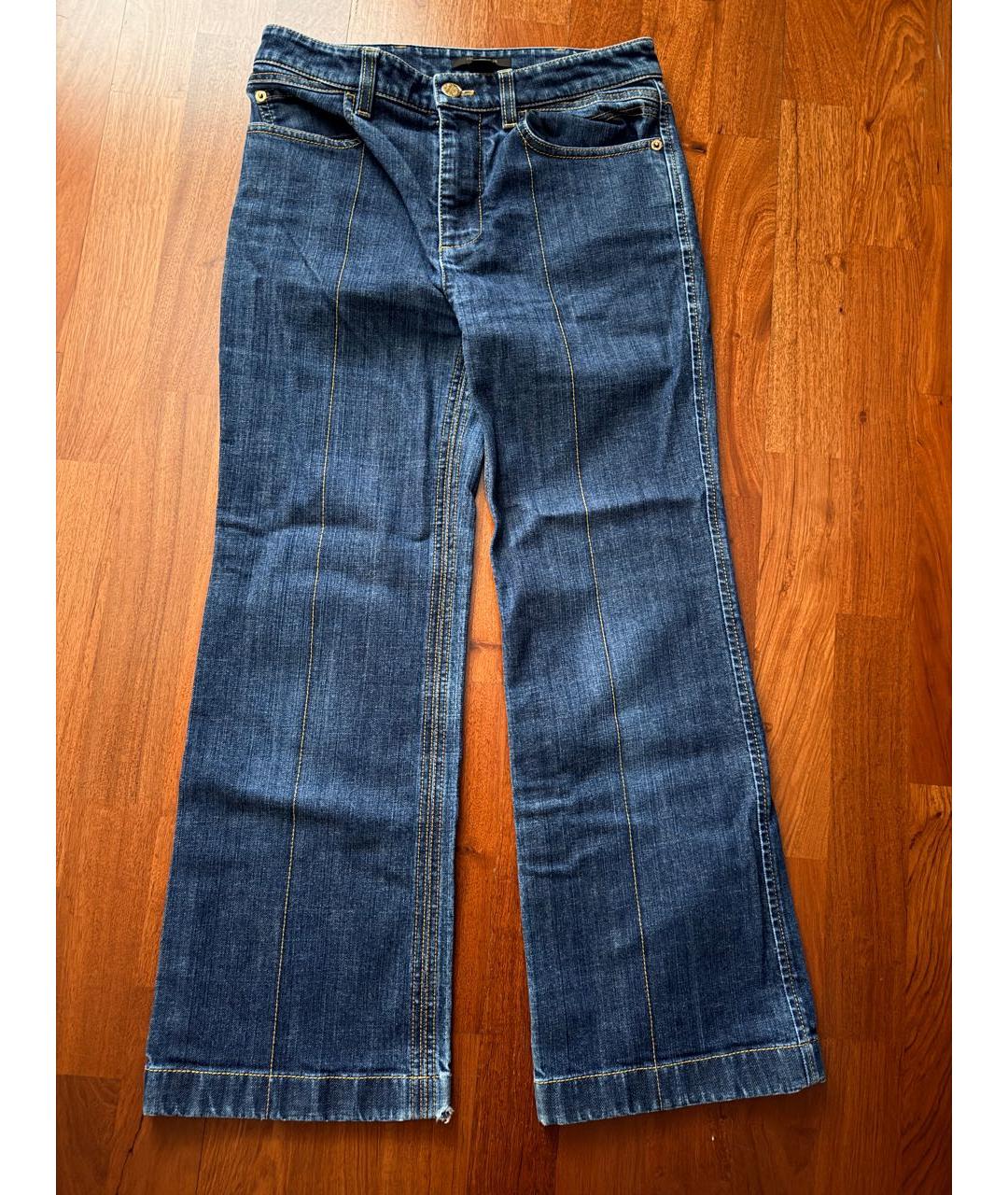 LOUIS VUITTON Синие хлопковые прямые джинсы, фото 4