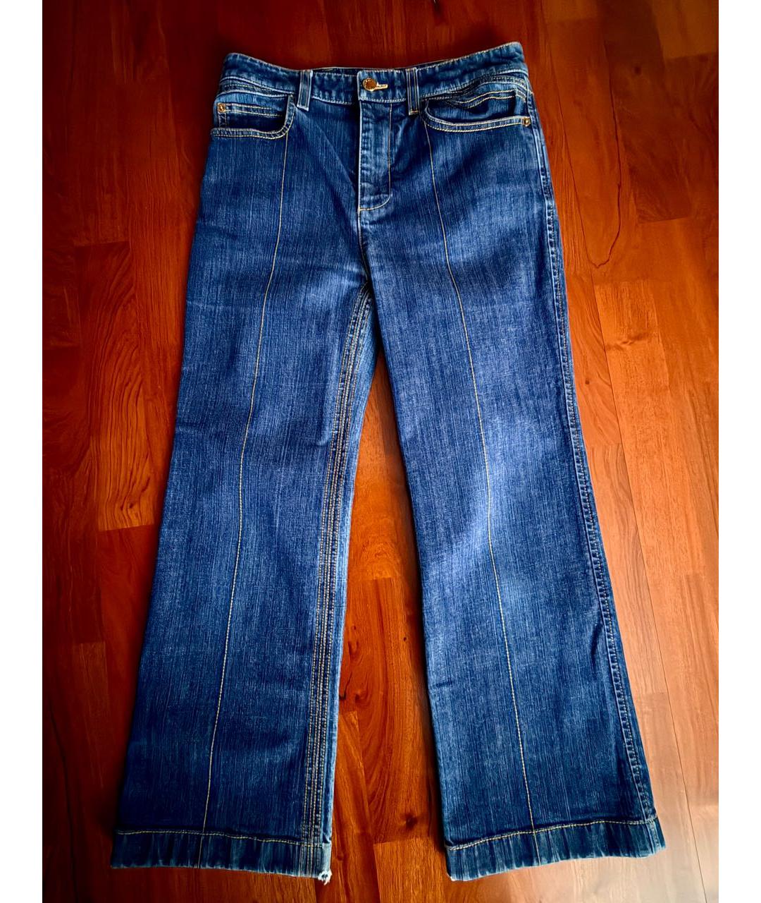 LOUIS VUITTON Синие хлопковые прямые джинсы, фото 4