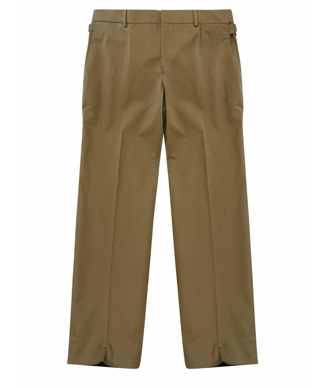 HERMES Зеленые классические брюки, фото 1