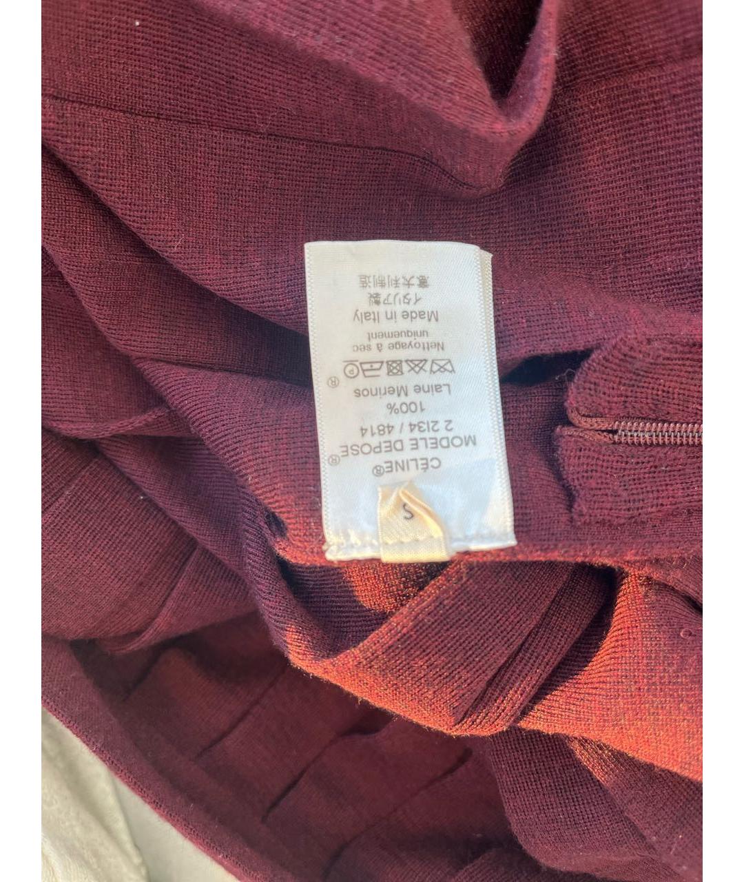 CELINE Бордовый хлопковый сарафан, фото 5