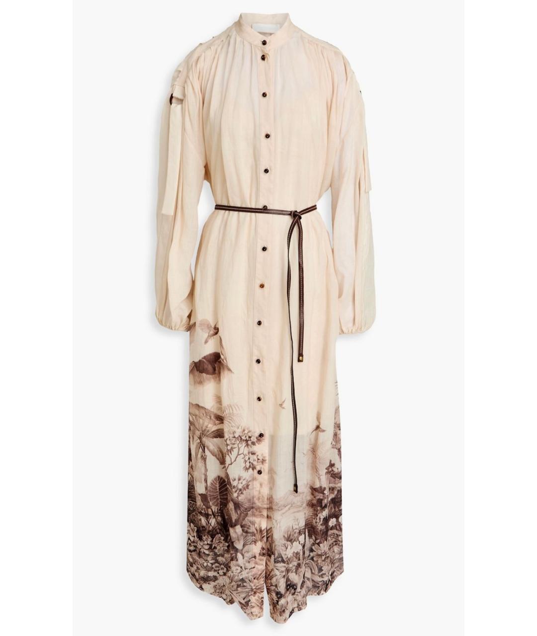 ZIMMERMANN Бежевое коктейльное платье, фото 4