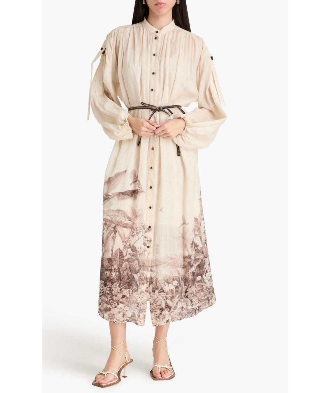 ZIMMERMANN Бежевое коктейльное платье, фото 2