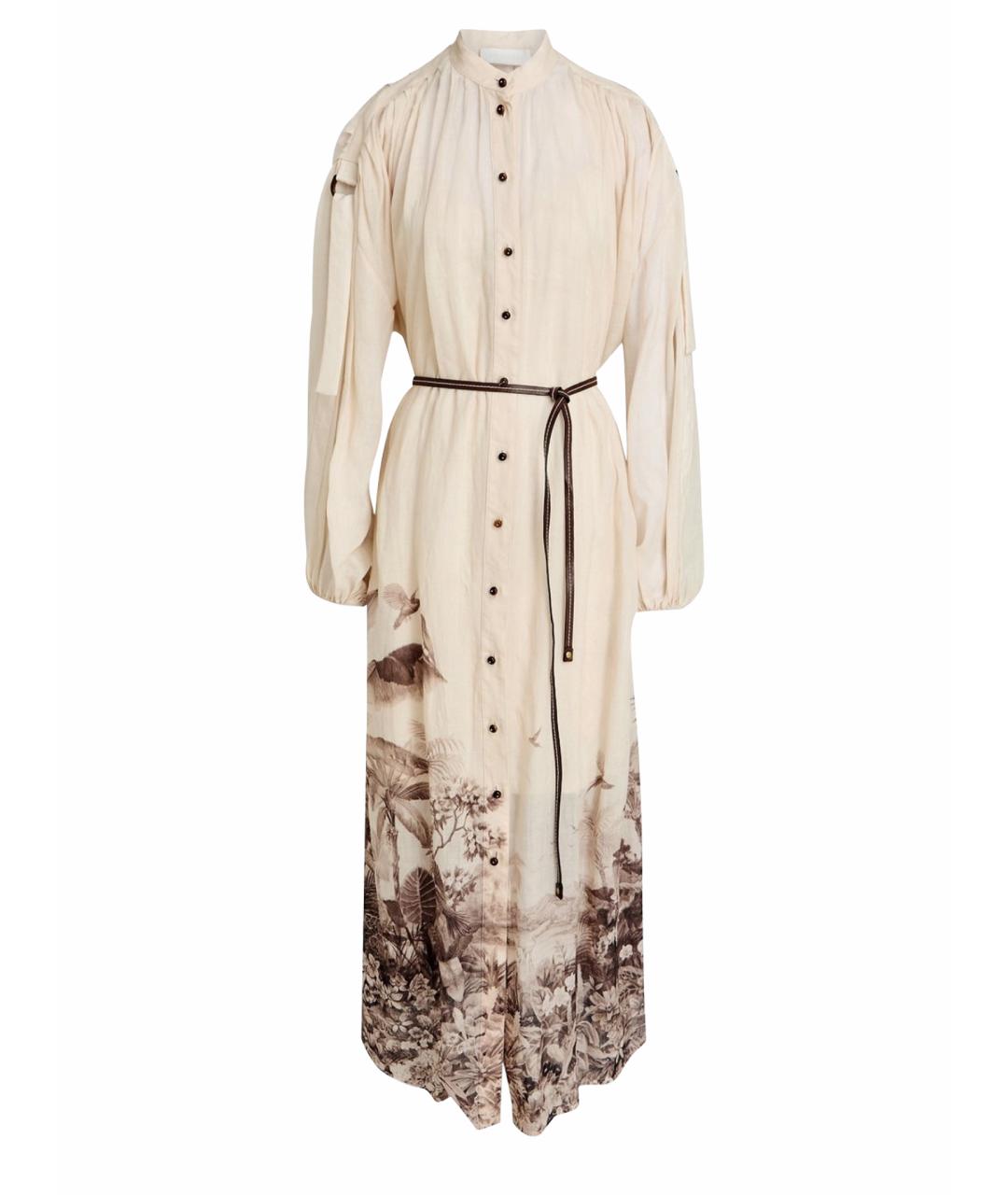 ZIMMERMANN Бежевое коктейльное платье, фото 1