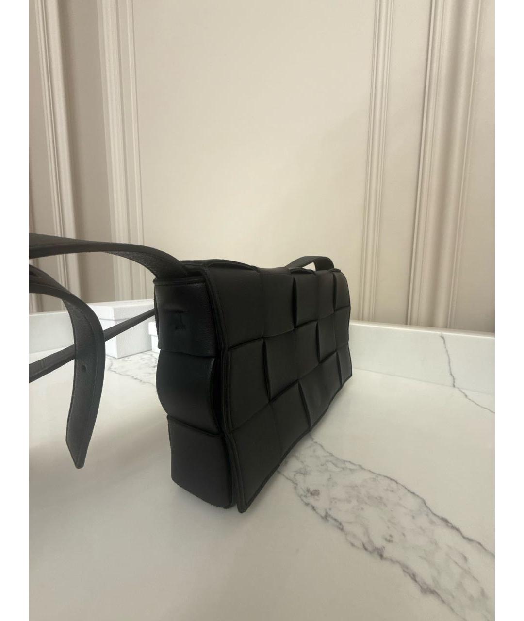 BOTTEGA VENETA Черная кожаная сумка тоут, фото 2