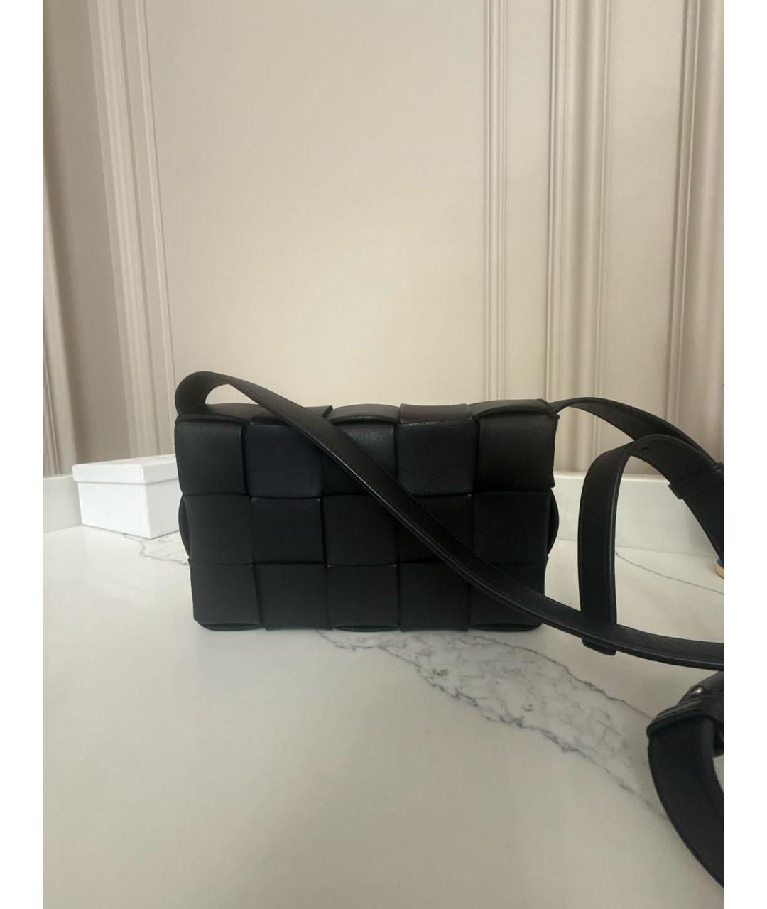 BOTTEGA VENETA Черная кожаная сумка тоут, фото 3