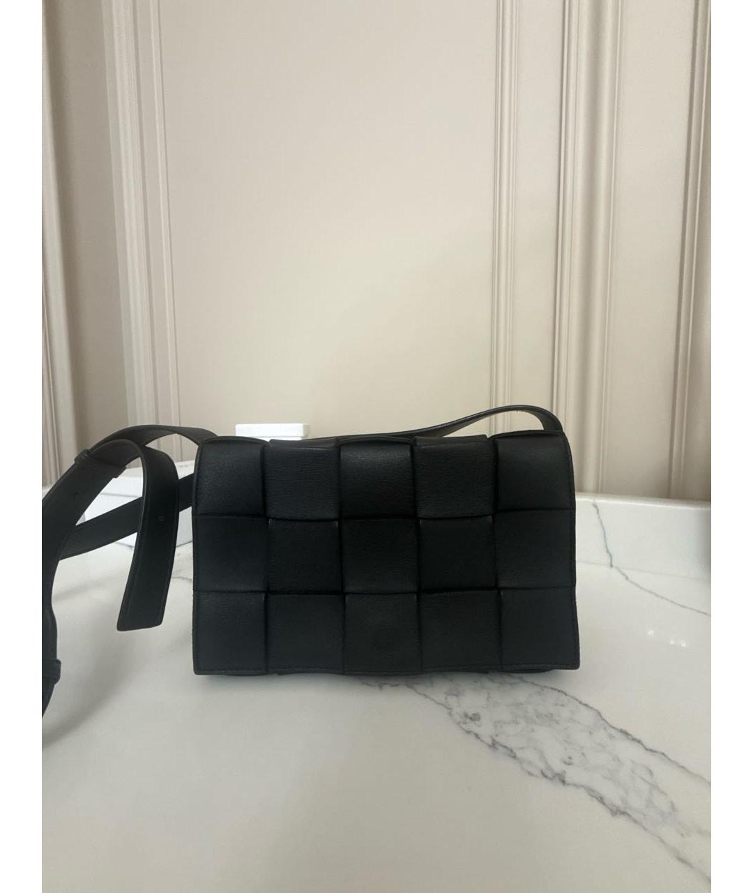 BOTTEGA VENETA Черная кожаная сумка тоут, фото 7